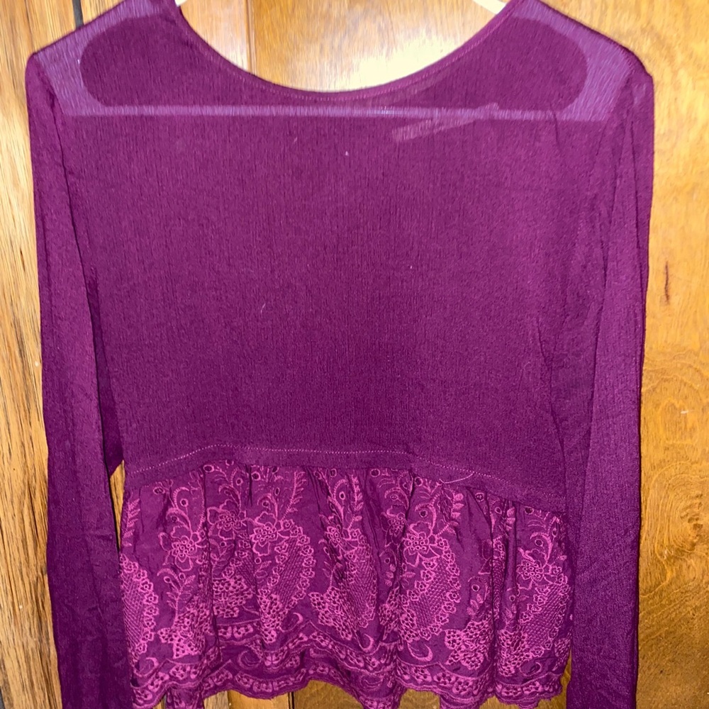 Long sleeve maroon shirt